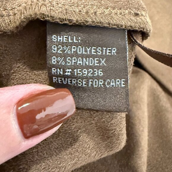 J. McLaughlin Lori Faux Suede Brown Leggings Size L - Picture 5 of 8